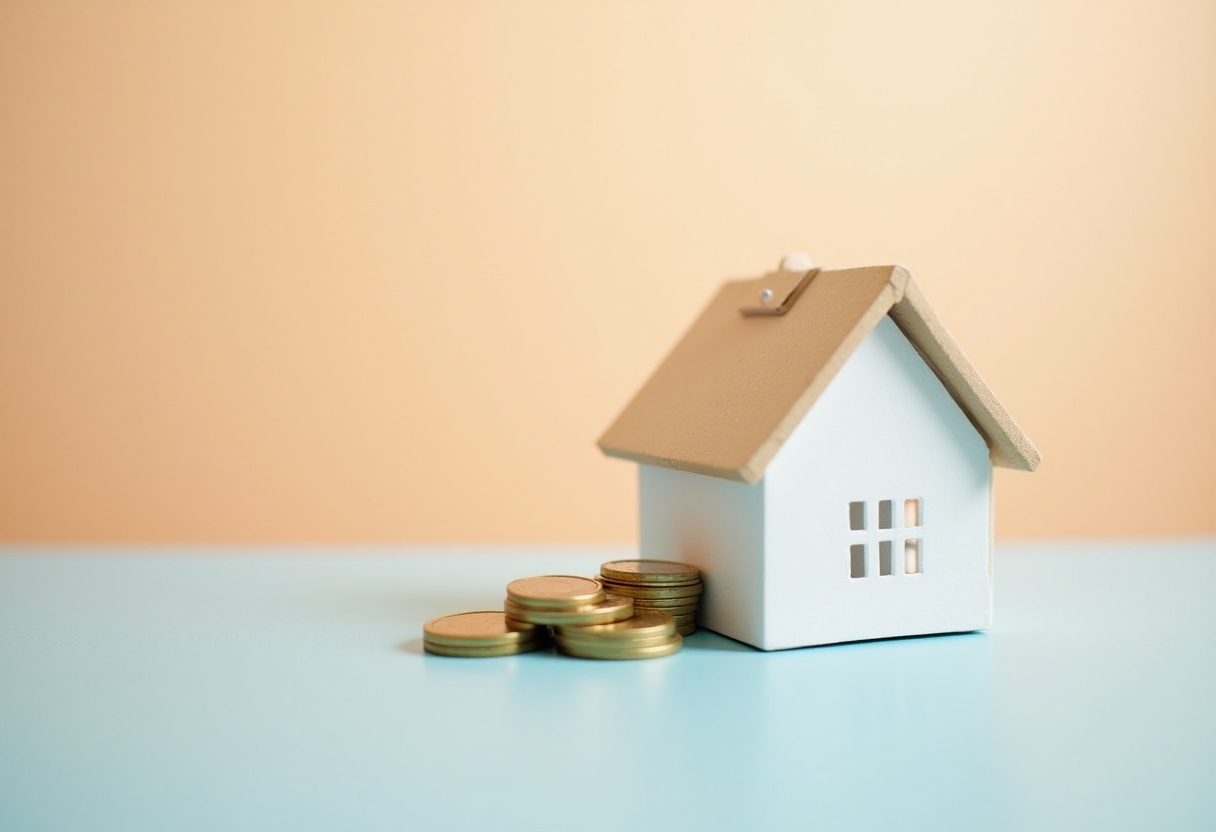 Coins and a house Coins and a house